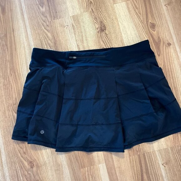 Lululemon Woman's Black Active Wear Pace Rival Skirt Sz 12 - Picture 3 of 8